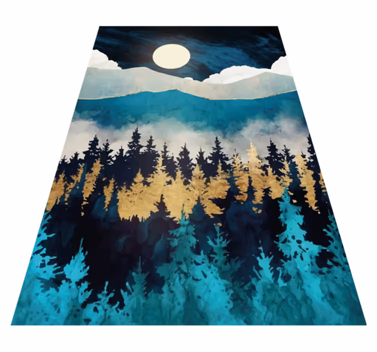 Forest Nightfall nature vinyl carpet - TenStickers