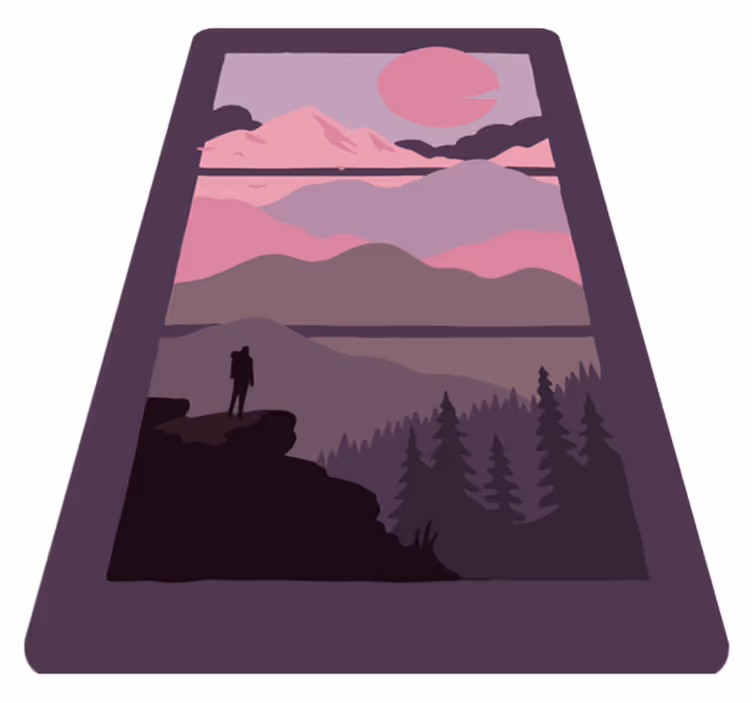 Silhouetted Wilderness nature vinyl carpet - TenStickers