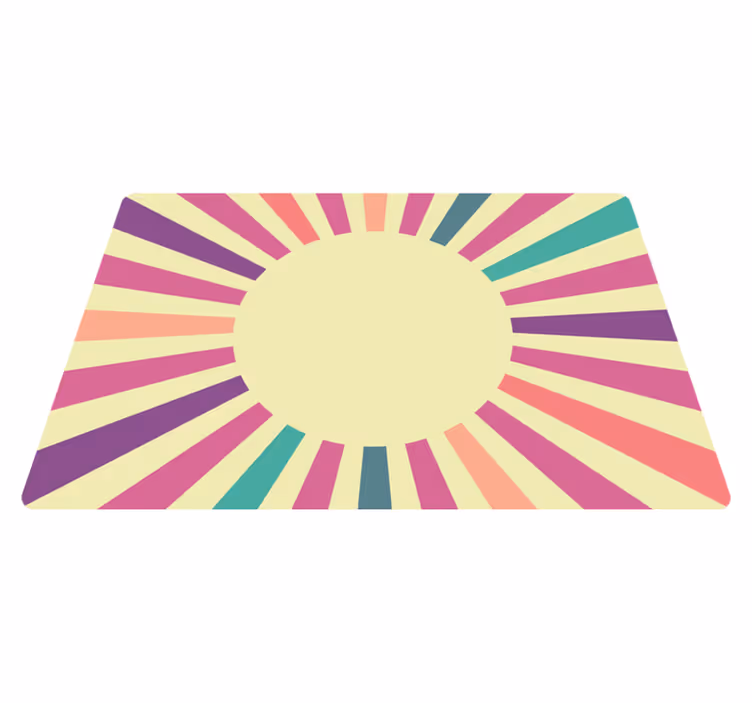 Radiating Lines Design geometric vinyl carpet - TenStickers