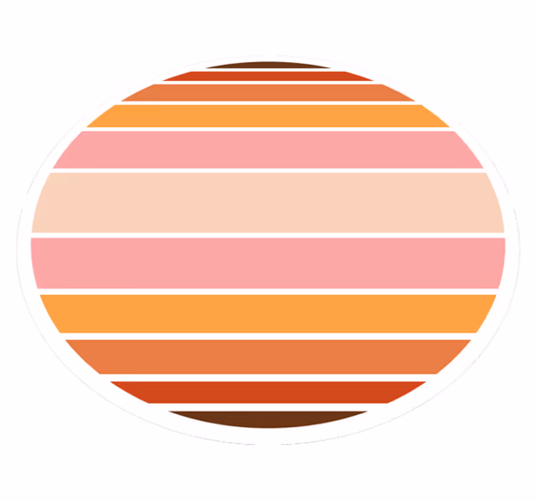 Striped vinyl carpet striped oval design - TenStickers