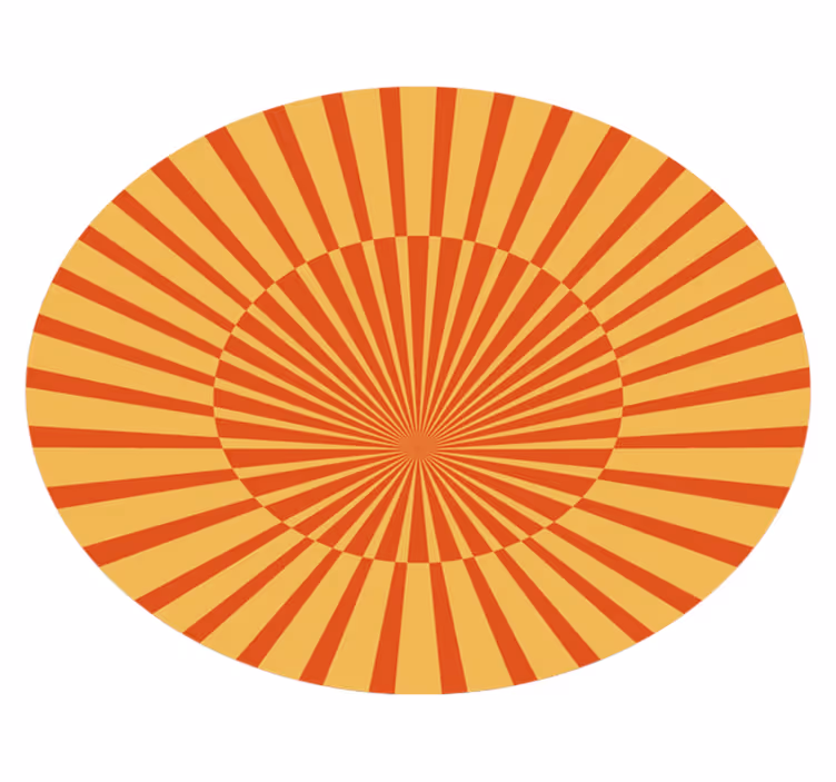 Sunburst Circular Pattern striped vinyl carpet - TenStickers