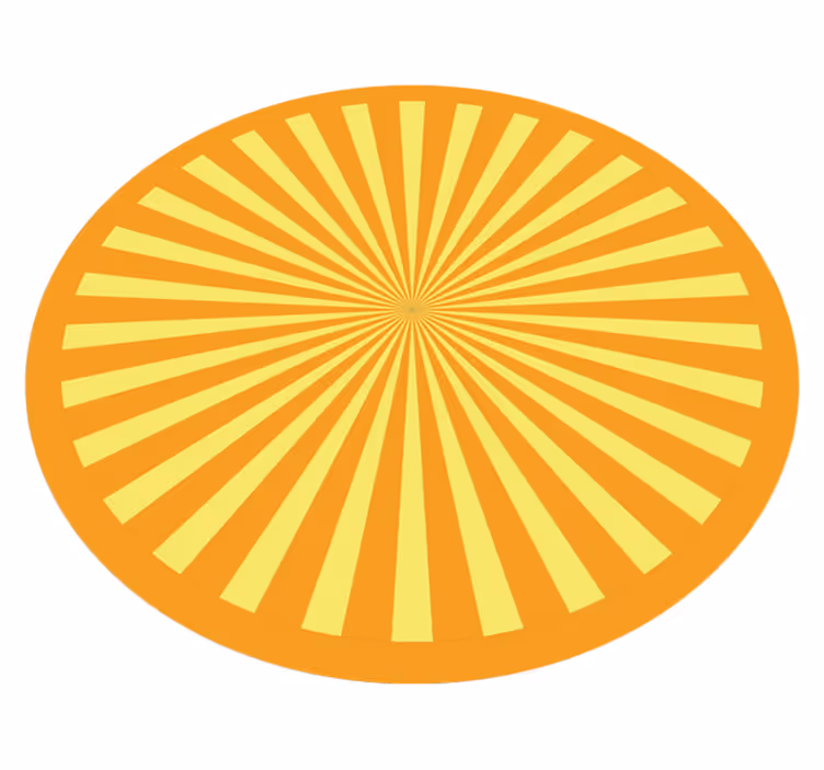 Sunburst Circular Array striped vinyl carpet - TenStickers