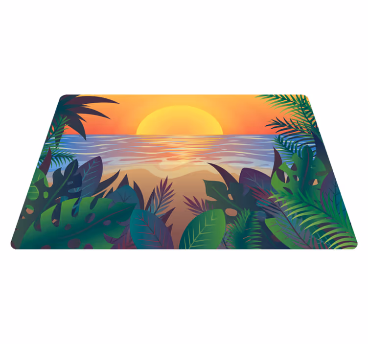 Tropical Sunset nature vinyl carpet - TenStickers