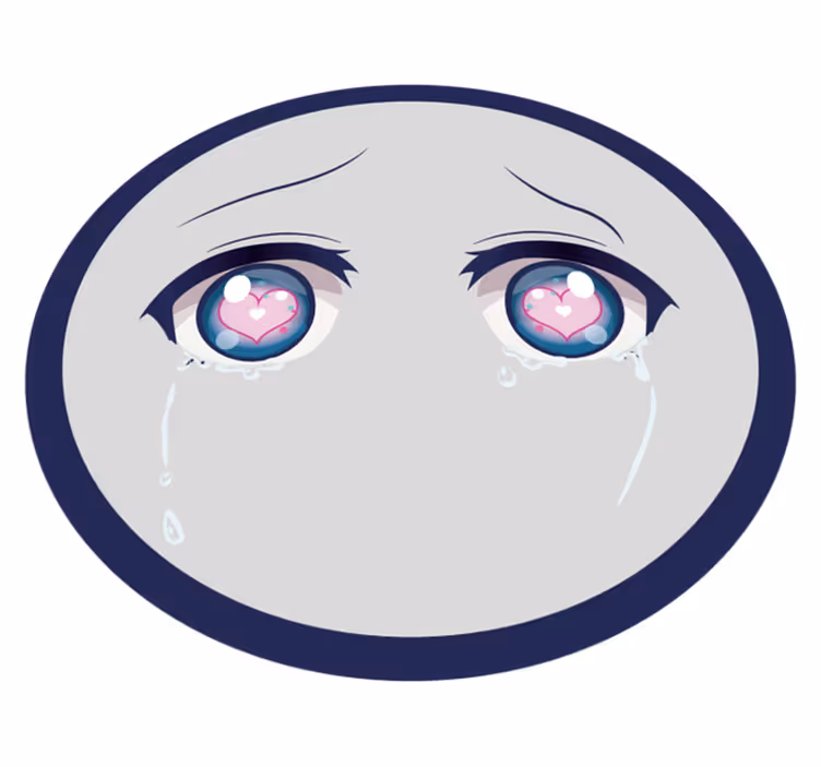 Crying Anime Face kids vinyl carpet - TenStickers