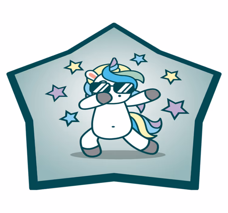 Cool Unicorn Star kids vinyl carpet - TenStickers
