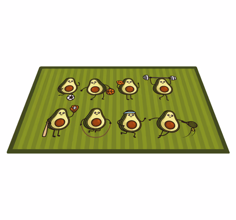 Avocado Characters kids vinyl carpet - TenStickers