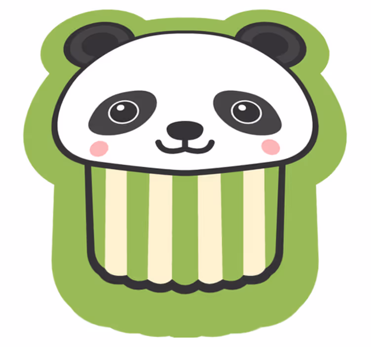 Panda Cub Design nursery vinyl carpet - TenStickers