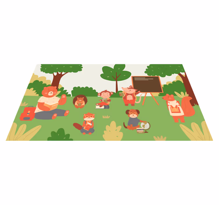 Jungle Classroom kids vinyl carpet - TenStickers