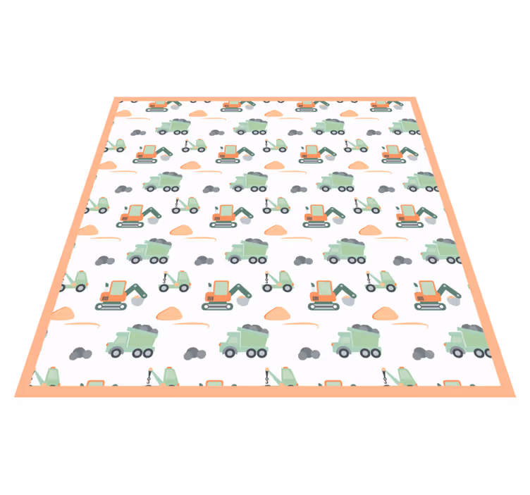 Construction Playtime kids vinyl carpet - TenStickers