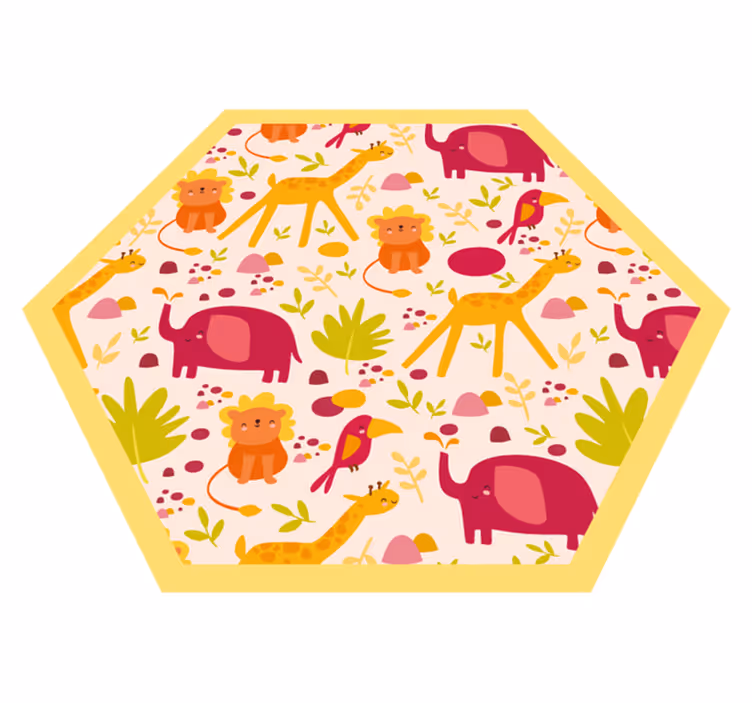 Safari Play Area nursery vinyl carpet - TenStickers