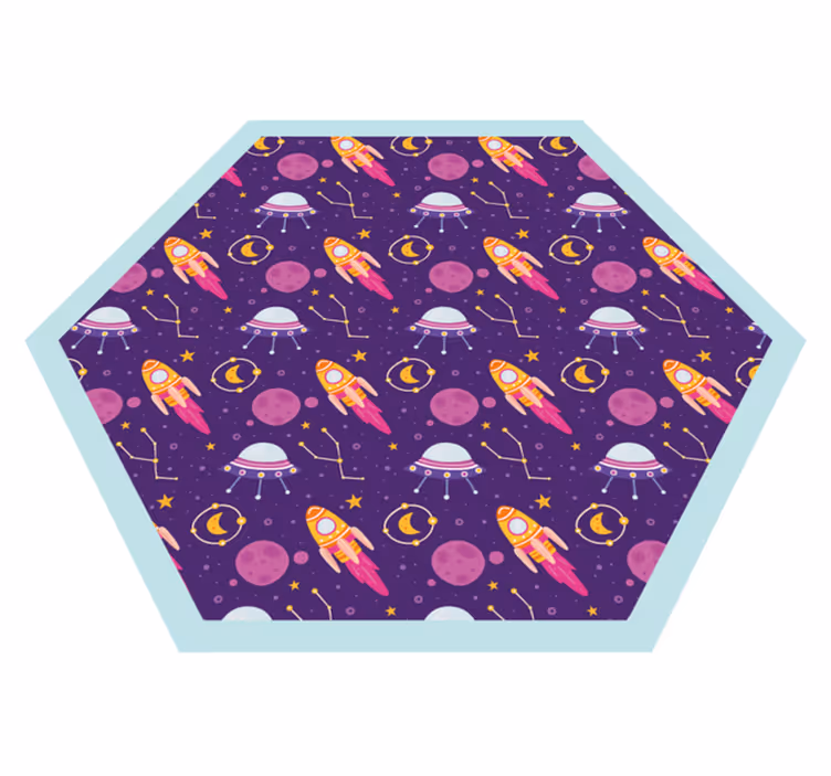 Space-Themed Playground kids vinyl carpet - TenStickers
