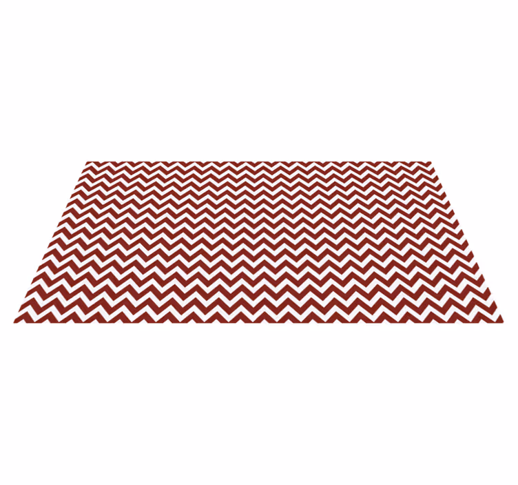 Red chevron style geometric vinyl carpet - TenStickers