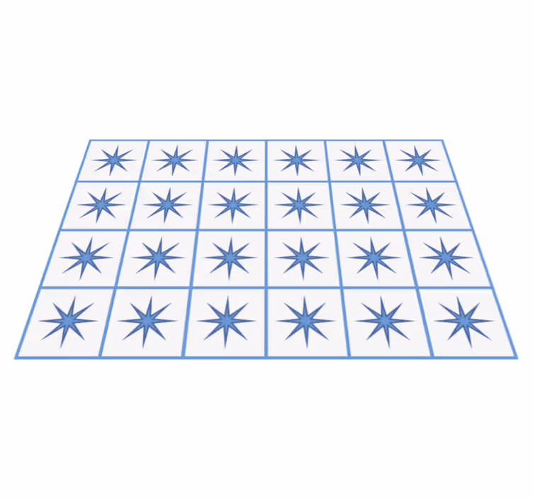Compass Star Tiles tile vinyl carpet - TenStickers