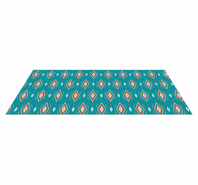 Geometric vinyl carpet geometric pattern runner - TenStickers