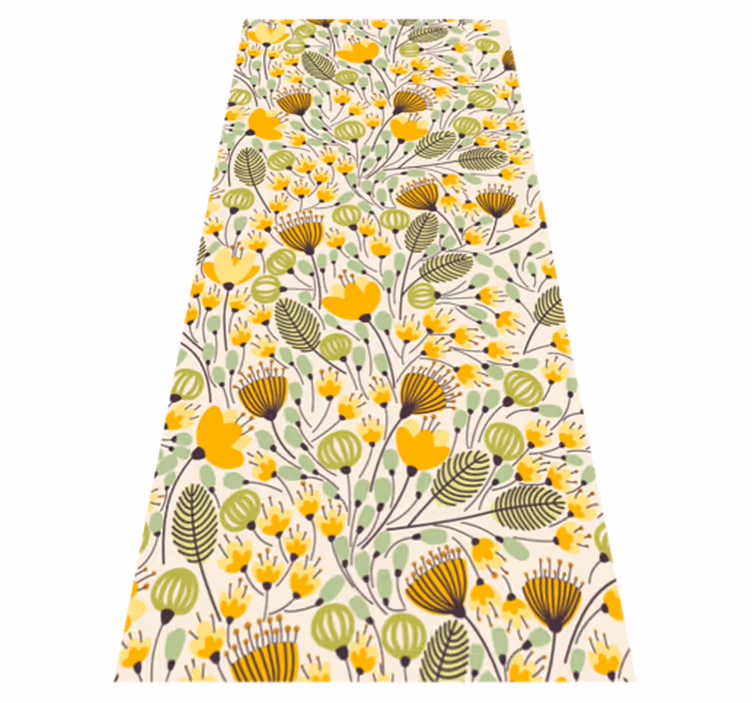 Floral vinyl carpet floral botanic design - TenStickers