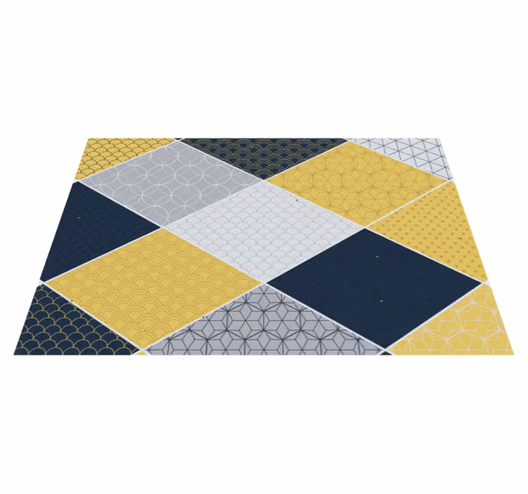 Geometric vinyl carpet geometric mosaic blend - TenStickers
