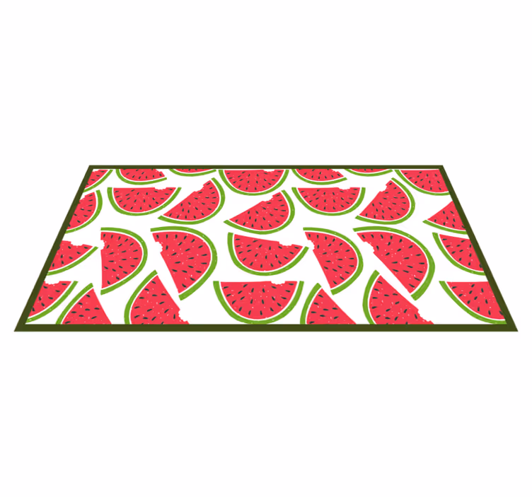 Watermelon Slice Pattern floral vinyl carpet - TenStickers