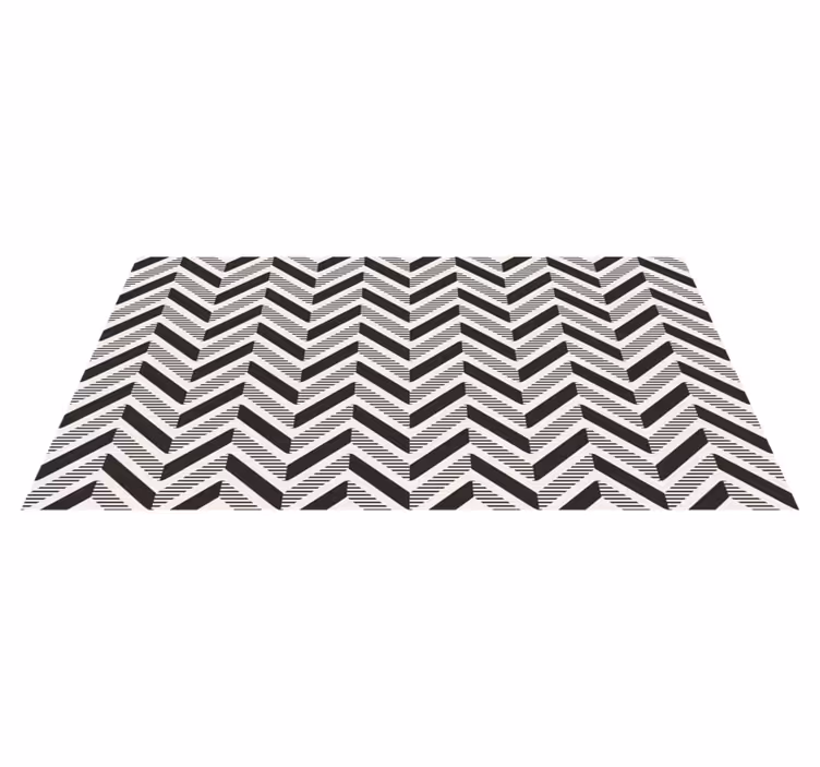Chevron Intrigue geometric vinyl carpet - TenStickers