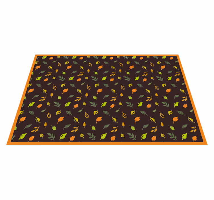 Autumnal Leaves Pattern floral vinyl carpet - TenStickers