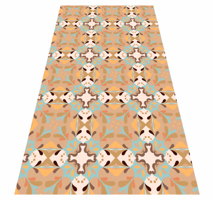 Mosaic Starburst tile vinyl carpet - TenStickers