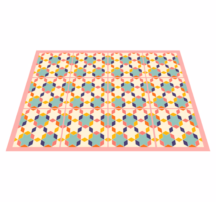 Colorful Tessellation geometric vinyl carpet - TenStickers