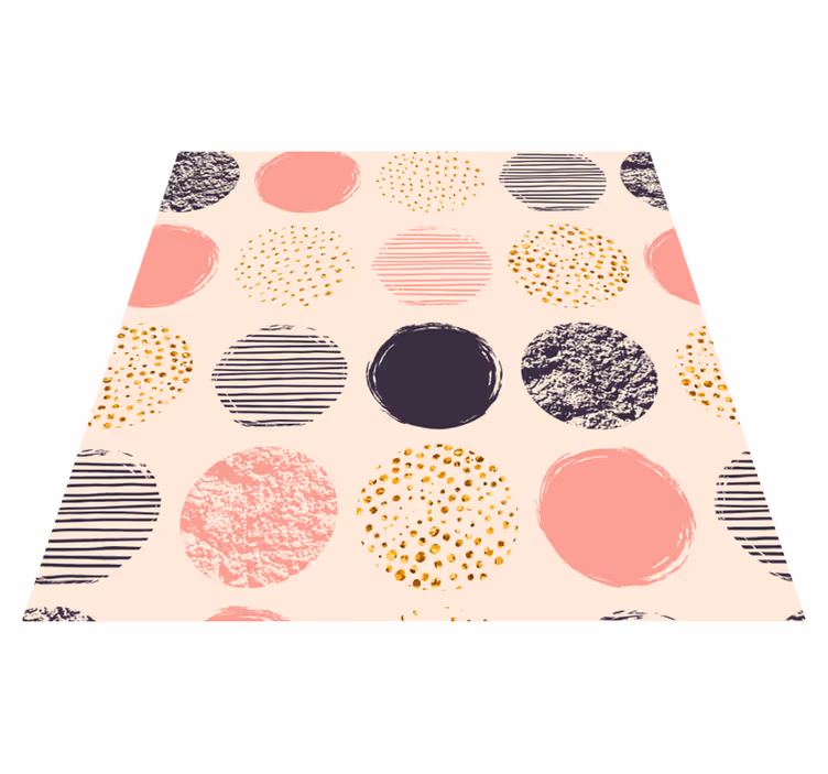 Polka Dots Ensemble geometric vinyl carpet - TenStickers