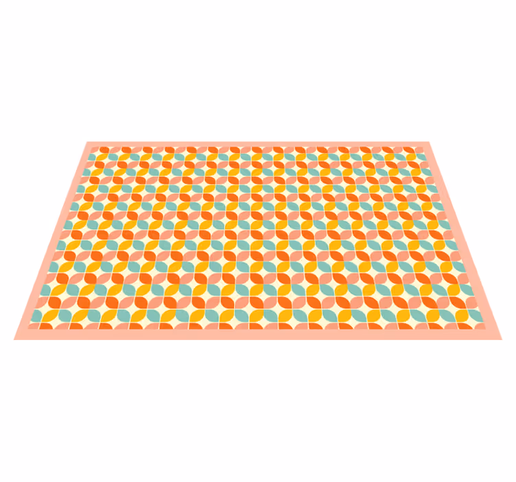 Hexagonal Geometry geometric vinyl carpet - TenStickers