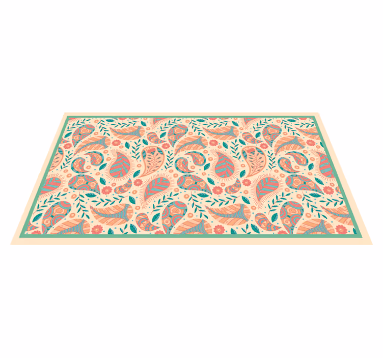 Paisley Pattern Fusion mandala vinyl carpet - TenStickers