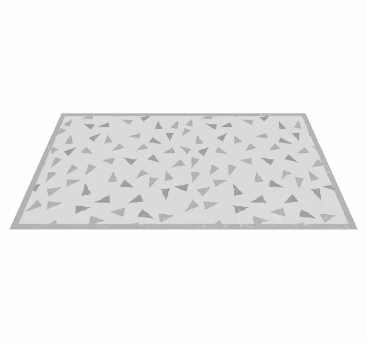 Geometric vinyl carpet with triangular shapes - TenStickers
