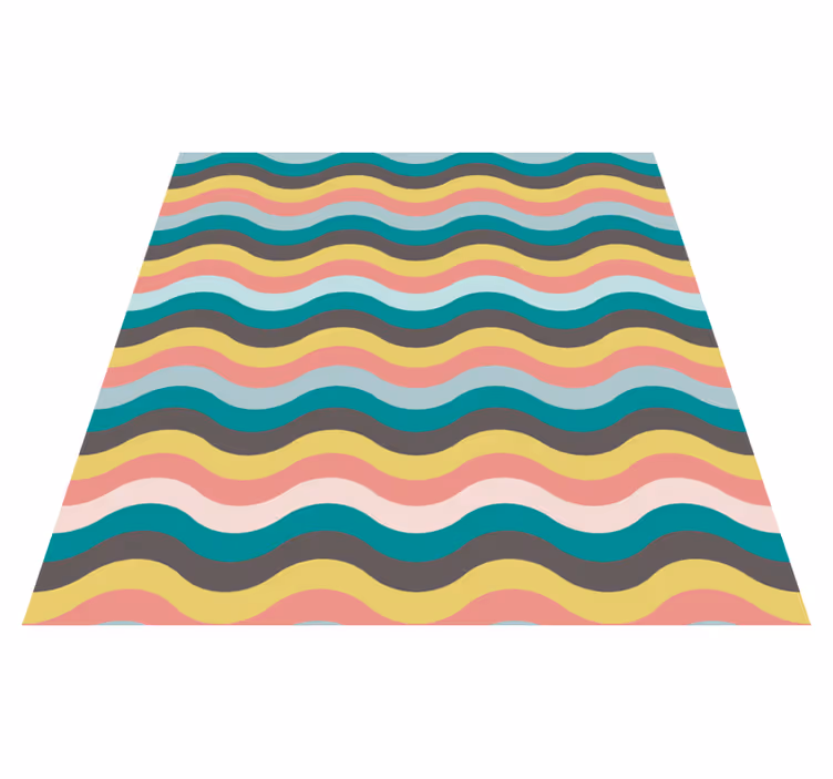 Striped vinyl carpet wavy striped pattern - TenStickers