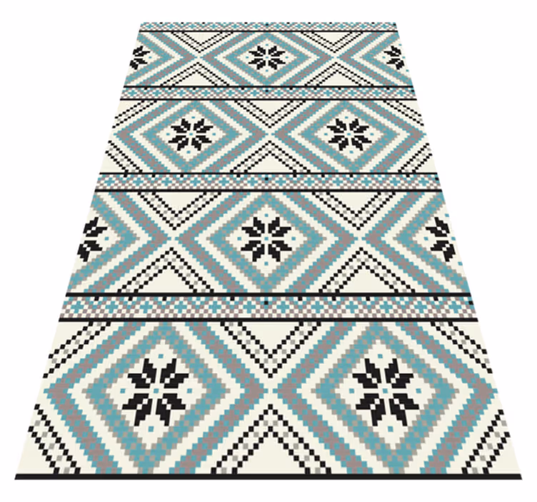 Geometric vinyl carpet geometric tribal design - TenStickers