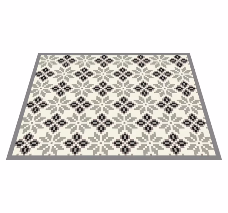 Tile vinyl carpet monochrome tile design - TenStickers