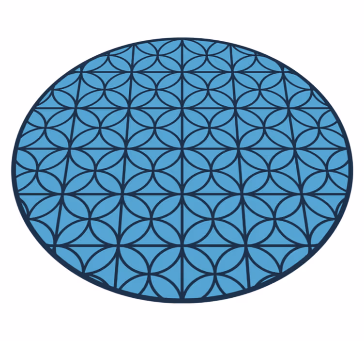Geometric vinyl carpet circular design - TenStickers