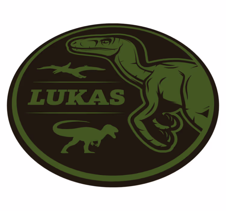 Personalized Dinosaur custom vinyl carpet - TenStickers