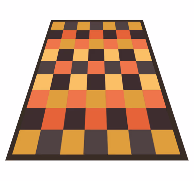 Geometric vinyl carpet geometric checkerboard - TenStickers