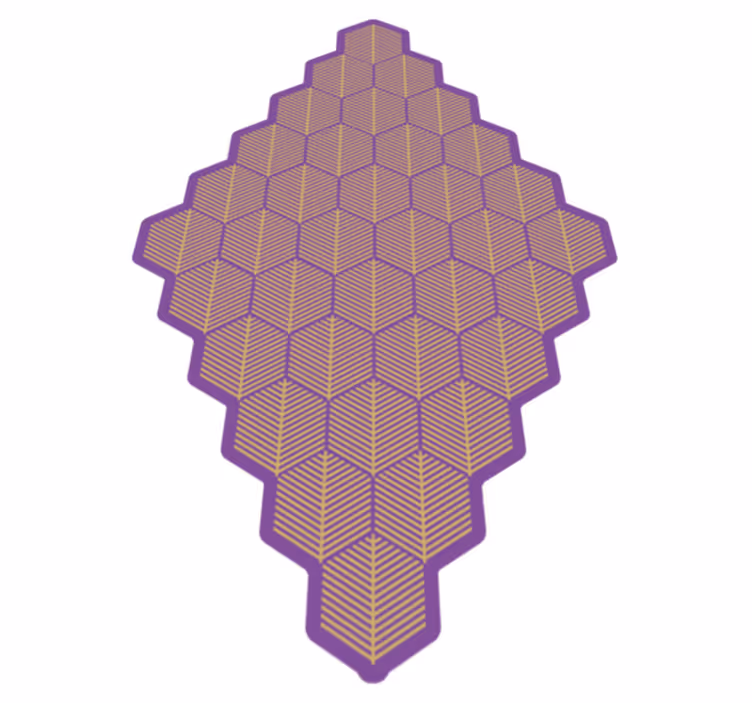 Abstract Purple Hexagons geometric vinyl carpet - TenStickers