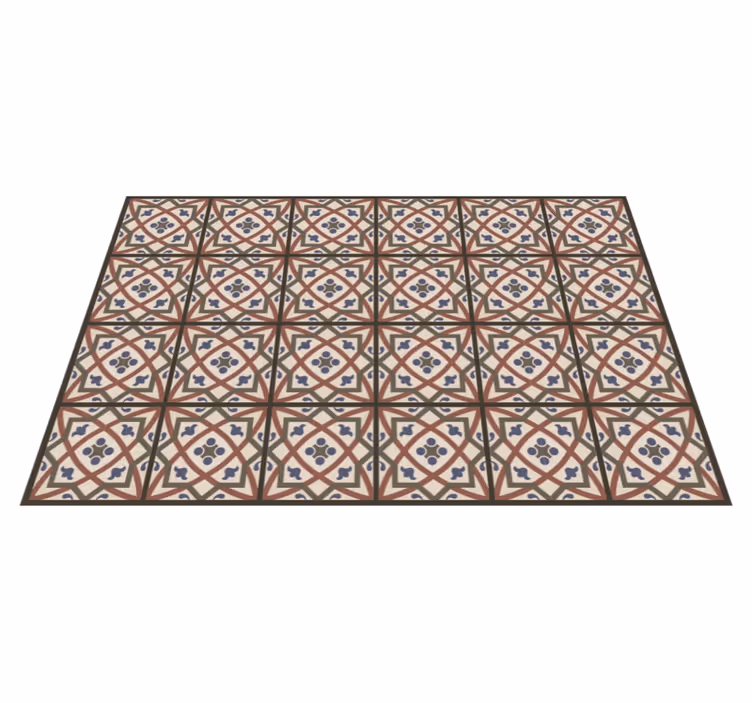 Mediterranean Pattern tile vinyl carpet - TenStickers