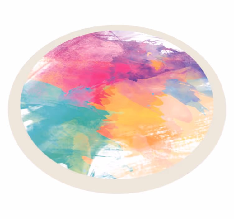 Colorful Watercolor Splash texture vinyl carpet - TenStickers