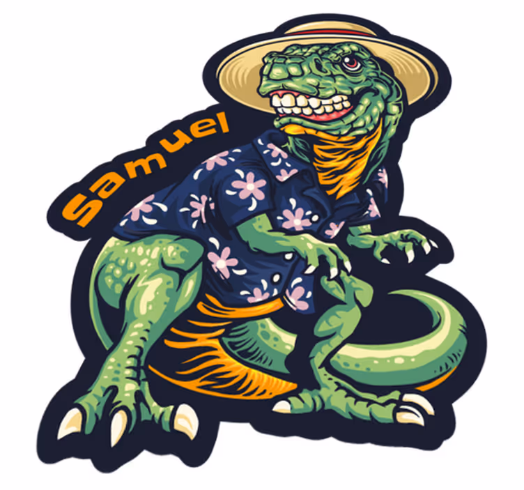 Dinosaur Vacation Attire custom vinyl carpet - TenStickers