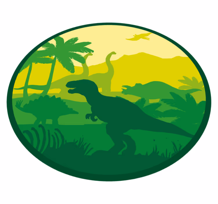 Dinosaur Adventure Scene nursery vinyl carpet - TenStickers