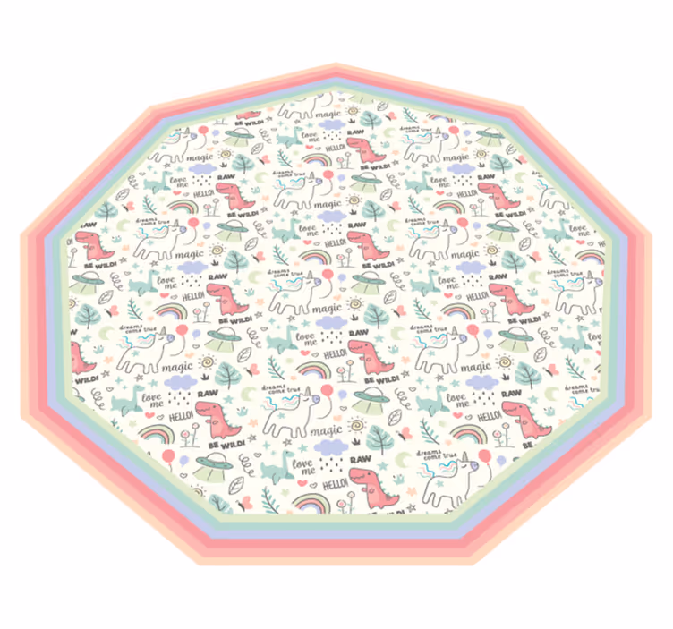 Playful Alphabet Motif kids vinyl carpet - TenStickers