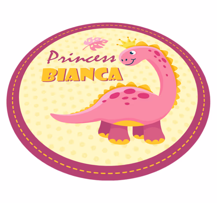 Princess Dinosaur nursery vinyl carpet - TenStickers