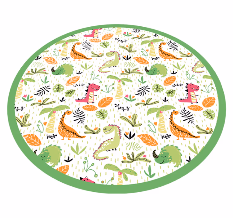 Safari Adventure Circle kids vinyl carpet - TenStickers