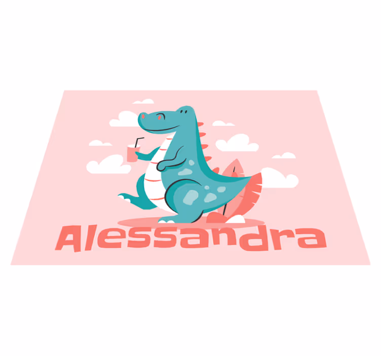 Personalized Dragon custom vinyl carpet - TenStickers