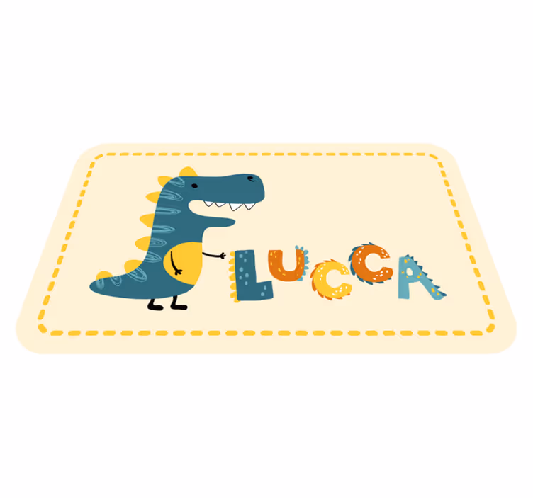 Playful Dinosaur custom vinyl carpet - TenStickers