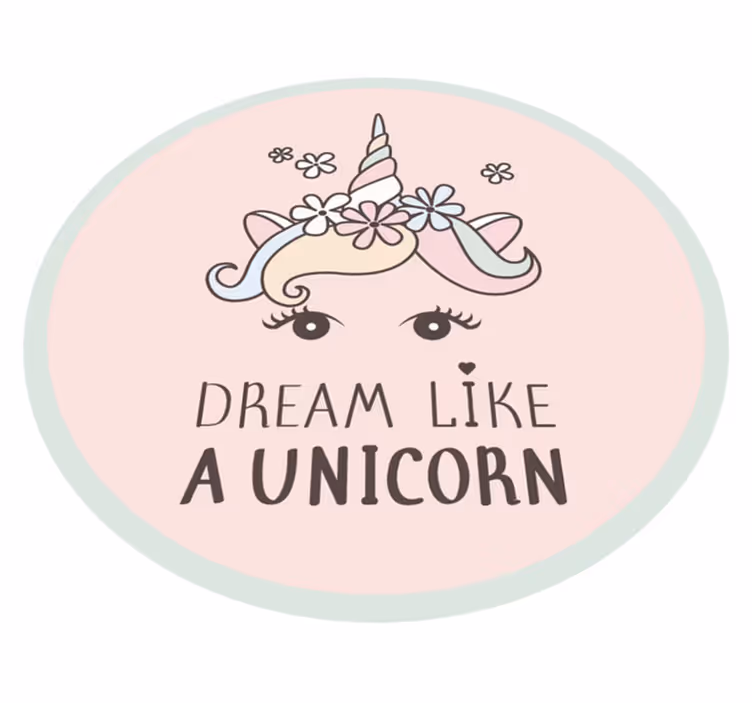 Unicorn Dreamlike Expression nursery vinyl carpet - TenStickers