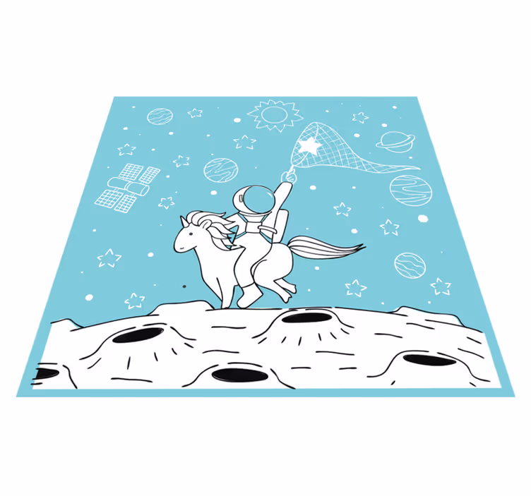 Space Adventure Motif game vinyl carpet - TenStickers