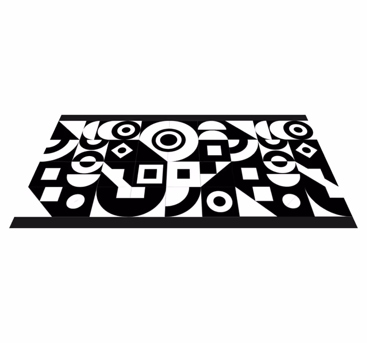 Geometric vinyl carpet abstract geometric set - TenStickers