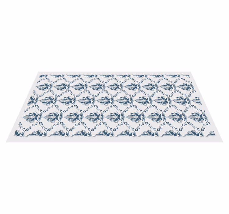 Elegant Foliage Motif tile vinyl carpet - TenStickers