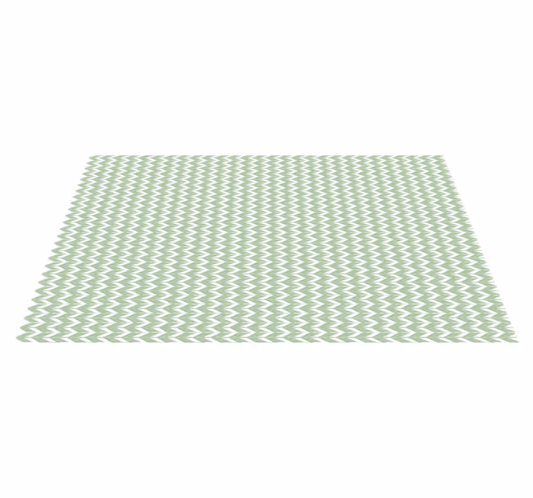 Chevron pattern green geometric vinyl carpet - TenStickers